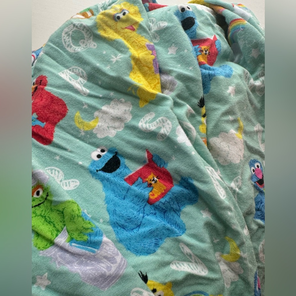 Little sleepies Sesame Street standard crib sheet - Picture 2 of 5